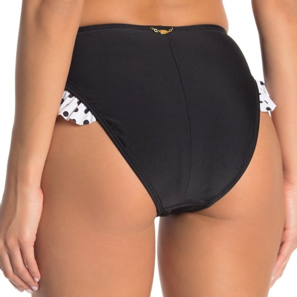 Betsey Johnson Dots Amore Ruffled Bikini Bottom - Picture 4 of 11